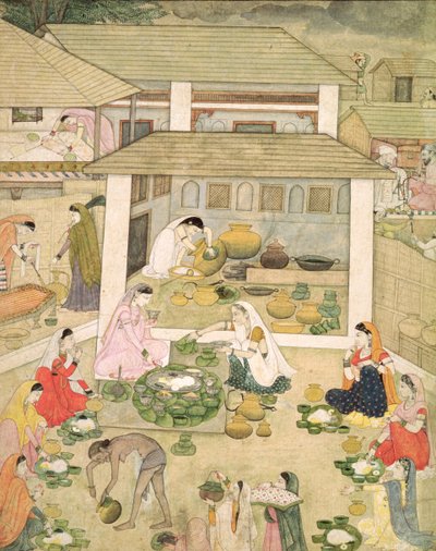 に。 68.4女性のごちそう、1810年頃 作： Indian School