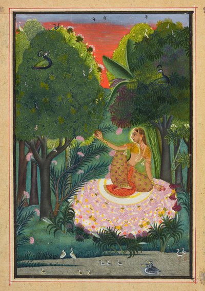 Kamod Ragini、「Ragamala」のフォリオ、1770〜1775年 作： Indian School