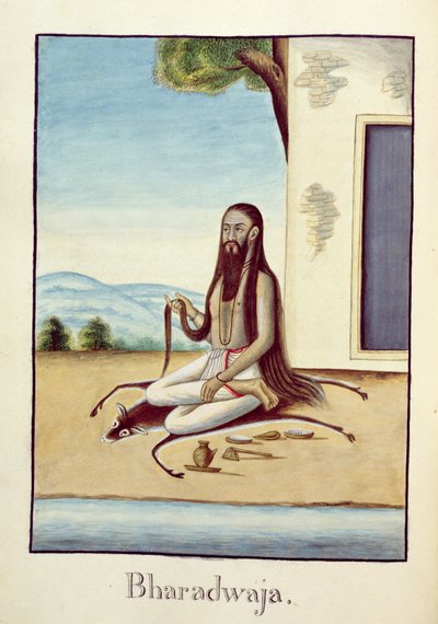 MSS EUR C 116/1 f.158 ヒンズー教の叙事詩「アディヤートマ ラーマーヤナ」の賢者バラドワージャ 作： Indian School
