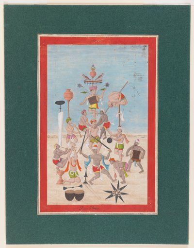 ミニチュア絵画、c.1810（紙にトイレ） 作： Indian School