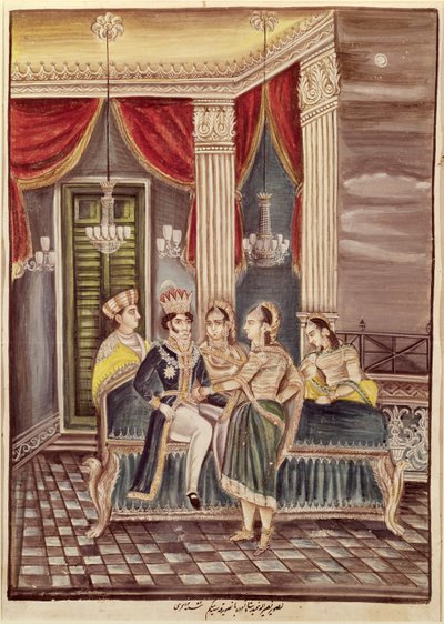 Nasir Ud-Din Haidar（1827-1873）王宮のオウド王、1845 作： Indian School