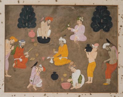 バンを準備する9人の男性 作： Indian School