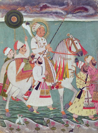 ジョードプルのマハラジャアジットシンの肖像（1678-1724） 作： Indian School