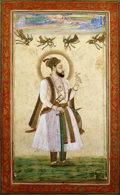 ムハンマド・アディル・シャー2世の肖像、1650年頃（紙に水彩と金の絵の具） 作： Indian School