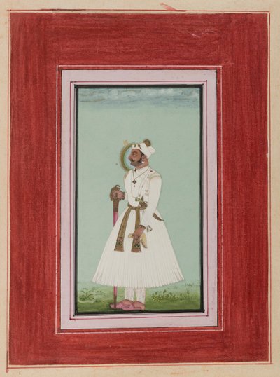 ラオヴィルシンの肖像、1780〜1790年頃（紙に不透明なトイレと金） 作： Indian School