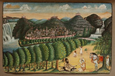 仙人を訪ねる王子（紙にトイレ） 作： Indian School