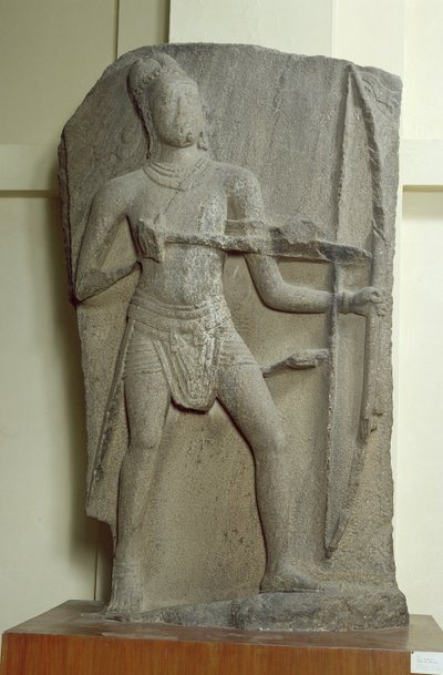 ラマ、カンチプラム、タミルナードゥ州、パラヴァ朝（花崗岩） 作： Indian School