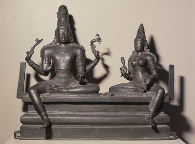 シヴァとパールヴァティー チョーラ王朝時代 846年頃 （ブロンズ 作： Indian School