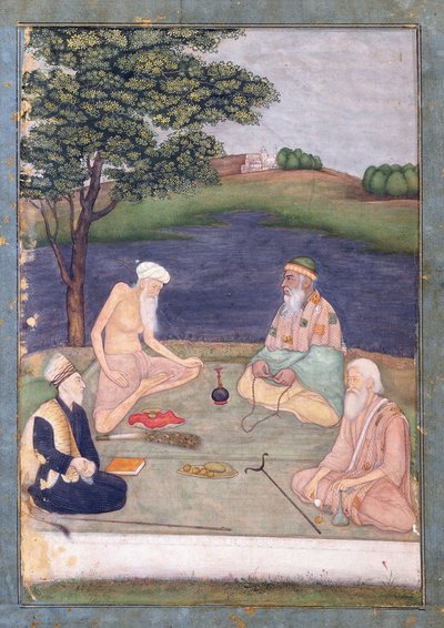 ピルを訪ねるスフィス、1650年頃 作： Indian School