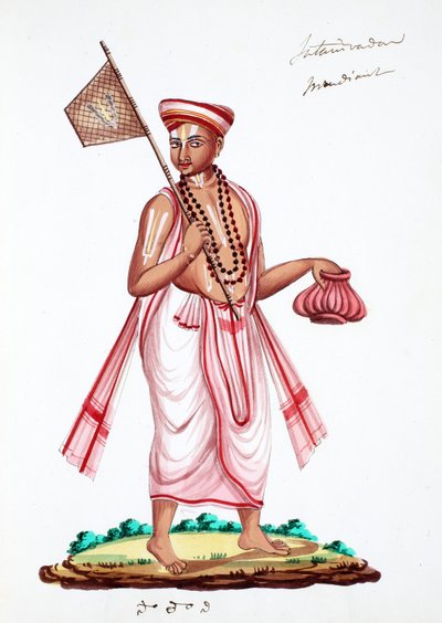 Vaishnavite Brahmin（紙にトイレ） 作： Indian School