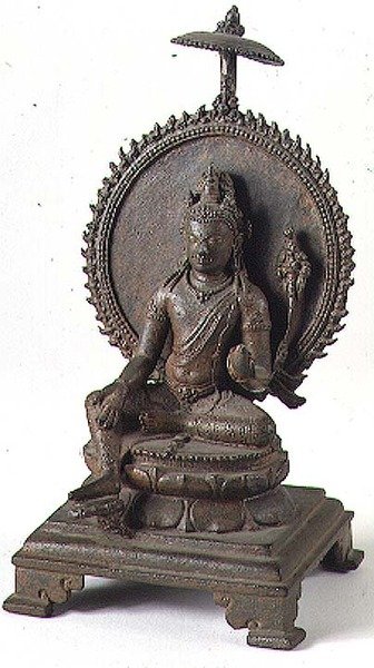 ヴィシュヌ（南インド・パラヴァ）（ブロンズ 作： Indian School