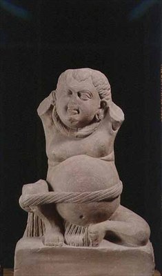 Yaksha, Ahichhatra (red sandstone) 作： Indian School