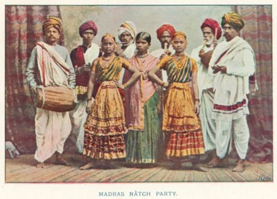 インドの原住民たちマドラス・ナッチ・パーティ（カラー写真 作： Indian photographer
