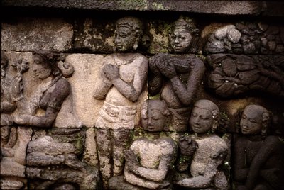 外装の詳細、AD 778-850火山石 作： Indonesian