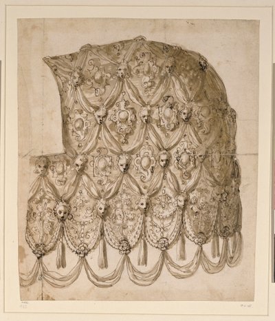 馬のキャパリソン（紙にペン、インク 作： Inigo Jones