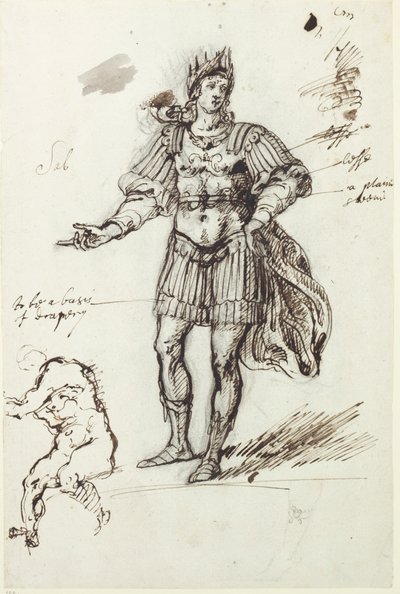 アルバナックス」下絵（紙にペン・インク 作： Inigo Jones