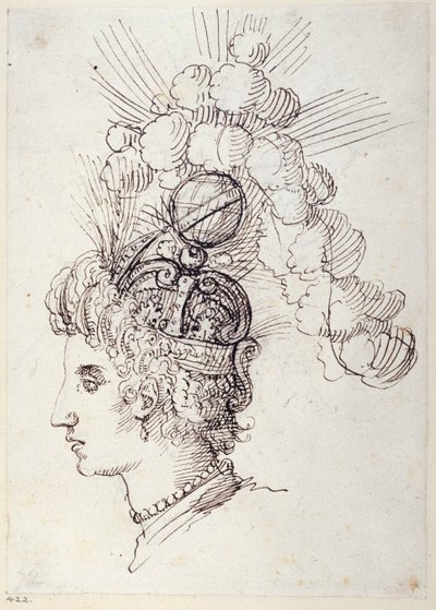 海の女王ベル・アンナ」1609年頃（紙にペン・インク 作： Inigo Jones
