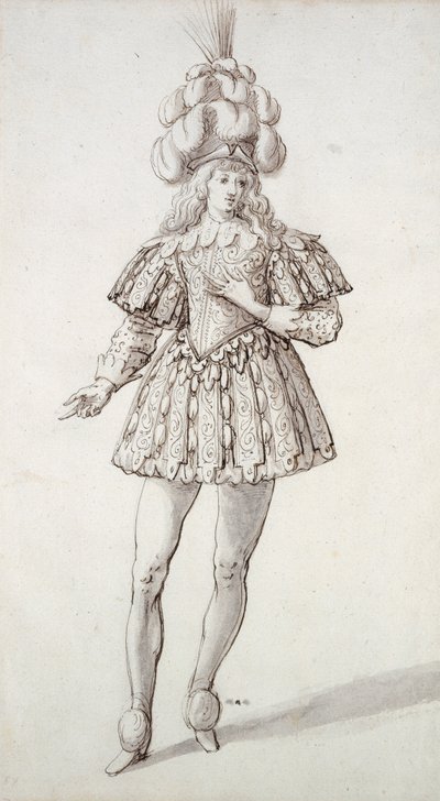フェザーとプルームを使ったマスキング（紙にペン＆インク 作： Inigo Jones