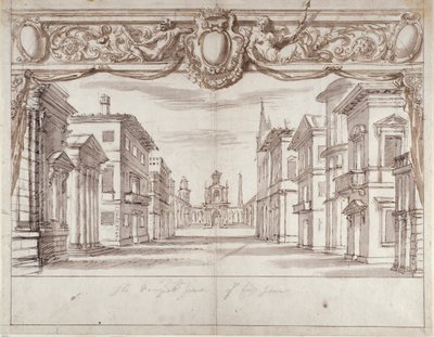 悲劇的なシーン（紙にペンとインク 作： Inigo Jones
