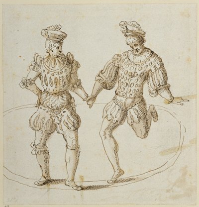 ウェルシュ・ダンサー（紙にペン＆インク 作： Inigo Jones