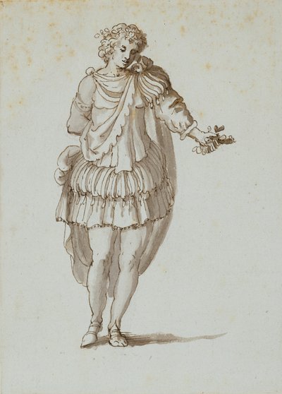ゼフィルス（紙にペンとインク 作： Inigo Jones