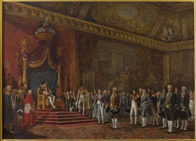 1809年11月16日、1810年にナポレオン1世へのオマージュを提示するローマ上院の評判。 作： Innocent Louis Goubaud