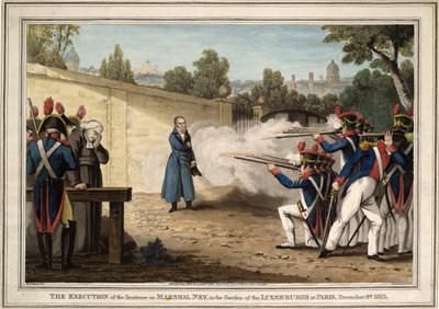 1815年12月7日、1816年12月7日、ミッシェルネイ元帥のリュクサンブール公園近くでの処刑 作： Innocent Louis Goubaud