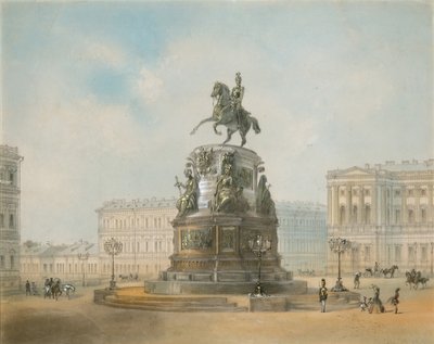 サンクトペテルブルクの聖イサアク広場にあるロシアのニコラス 1 世の騎馬像 作： Iosif Iosifovich Charlemagne
