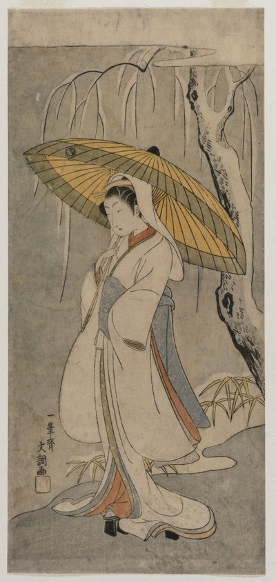 二代目瀬川菊之丞 鷺乙女（市村劇場より） 作： Ippitsusai Bunchō
