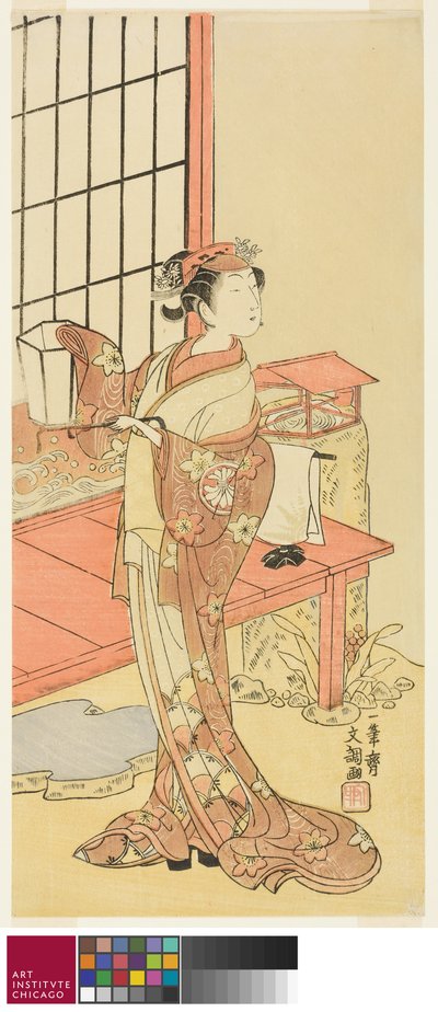 The Actor Segawa Kikunojo II, Possibly as Princess Ayaori in the Play Ima o Sakari Suehiro Genji 作： Ippitsusai Bunchō
