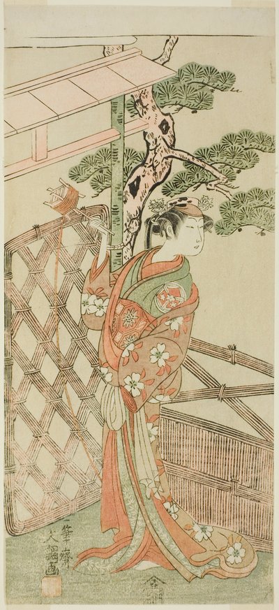 1772 年 11 月、森田座で上演された伊豆暦芝居の願実で、伊藤助清の妻である二代目山下金作 作： Ippitsusai Bunchō