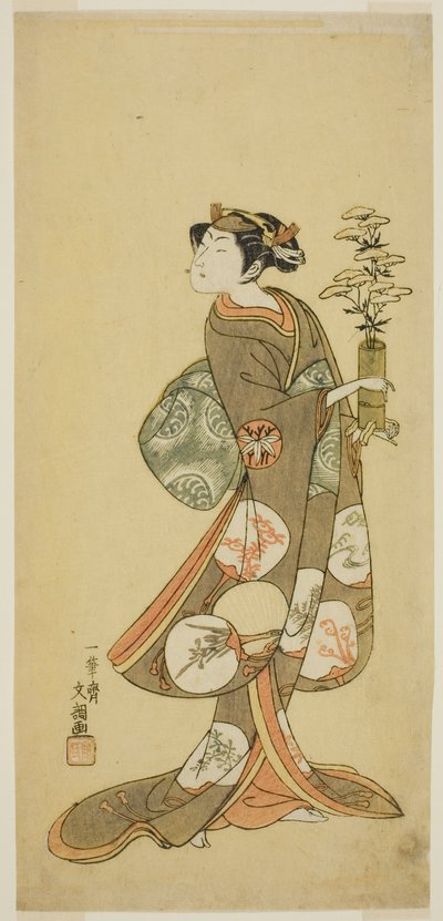 女役の俳優 山下恭之介 初代 作： Ippitsusai Bunchō