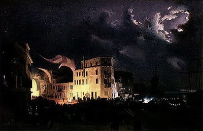 ヴェネツィアの夜祭 作： Ippolito Caffi