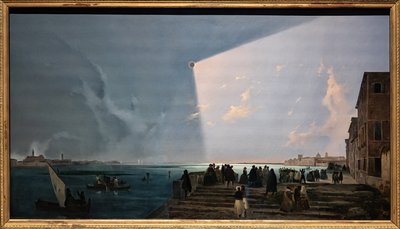 フォンダメンタ ヌオーヴェでの日食 作： Ippolito Caffi