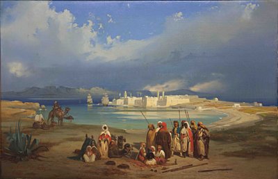 スエズ地峡、1845年頃 作： Ippolito Caffi