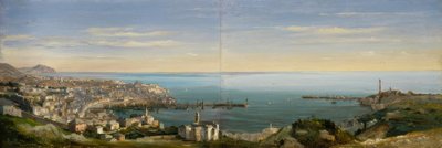 港のあるジェノヴァの眺め 作： Ippolito Caffi