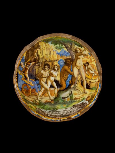 愛の懲らしめのあるボウル、c1660-1670 作： Ippolito Rombaldoni