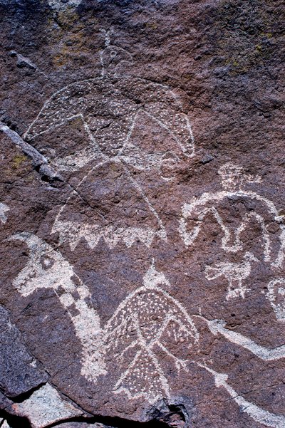 ニューメキシコで発見されたアナサジ族の岩絵。 作： Ira Block