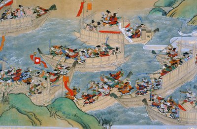 平家と源氏が戦った壇ノ浦の合戦絵巻 2005年（写真） 作： Ira Block