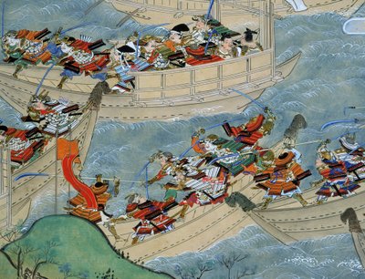 平家と源氏が戦った壇ノ浦の合戦絵巻 2005年（写真） 作： Ira Block