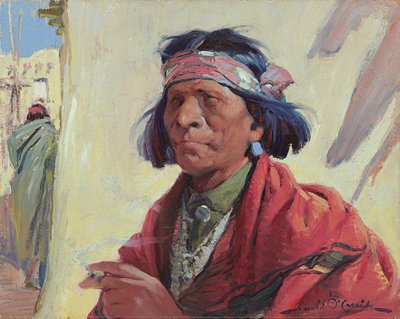 タオスインディアン（キャンバスに油彩） 作： Ira Diamond Gerald Cassidy