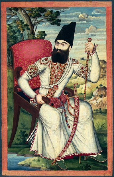 アッバスミルザ王子の肖像、1820年頃 作： Iranian Master