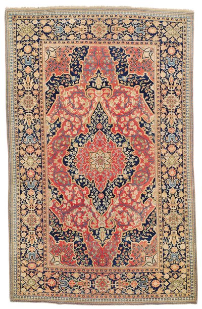 カーシャーン「モータシャム」ラグ、1890年頃（ウール） 作： Iranian School