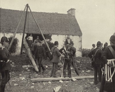 立ち退きシーン（モノクロ写真 作： Irish Photographer