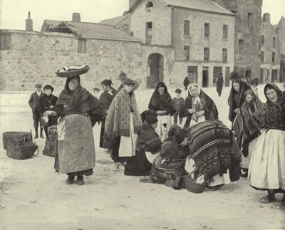 ゴールウェイ、フィッシュマーケット（モノクロ写真 作： Irish Photographer