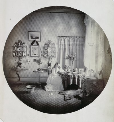 マックロスハウスのインテリア、1865年頃（アルブメンプリント） 作： Irish Photographer