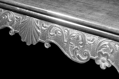 ジョージ3世のカードテーブルの詳細、1765年頃（マホガニー） 作： Irish School