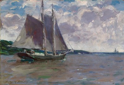 Outward Bound (パネルに油彩) 作： Irving Ramsay Wiles