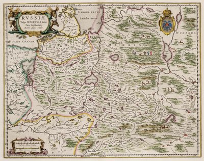 ロシア西部の地図 出典: 北部と東部、1664 年 作： Isaac Abrahamsz. Massa