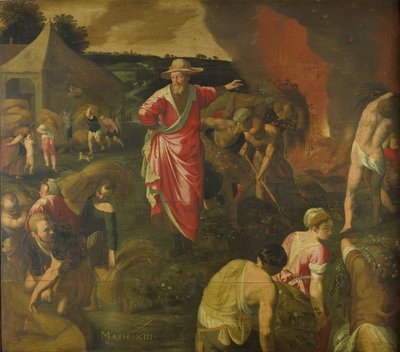 麦の間の雑草のたとえ 作： Isaac Claesz. van Swanenburg (attributed to)